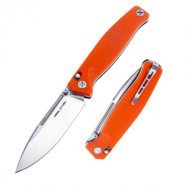Нож складной Real Steel Huginn Orange G10, клинок VG-10, 9,3см